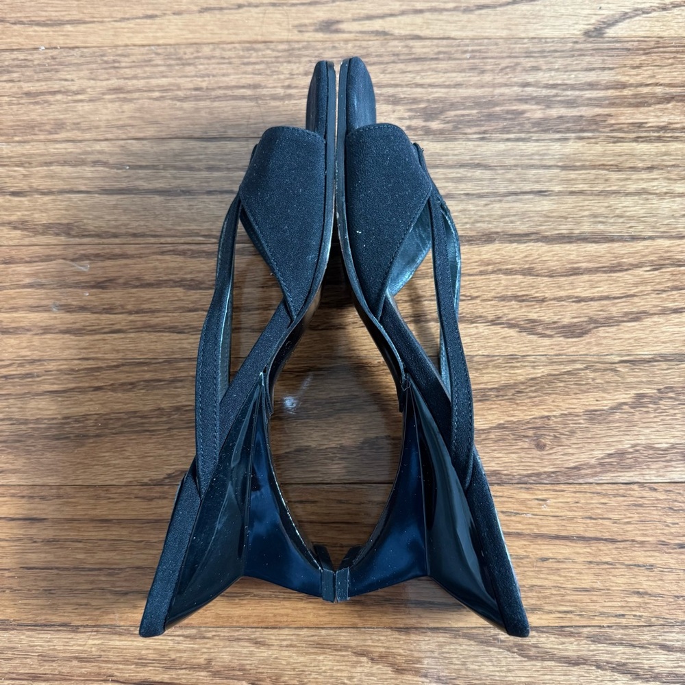 Stuart Weitzman Frenchie Black Crepe heels - Picture 5 of 10